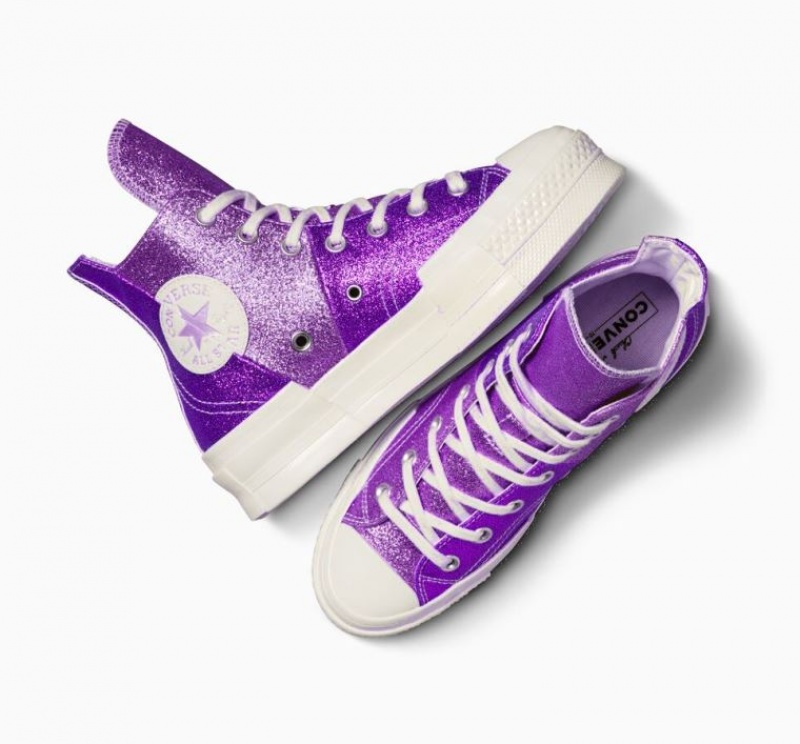 Tenis Converse Chuck 70 Plus Glitter Altos Hombre Moradas | COLOMBIA D7061Q