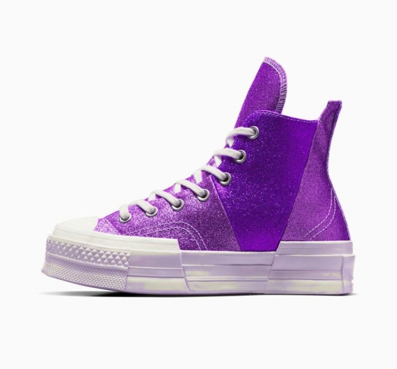 Tenis Converse Chuck 70 Plus Glitter Altos Hombre Moradas | COLOMBIA D7061Q