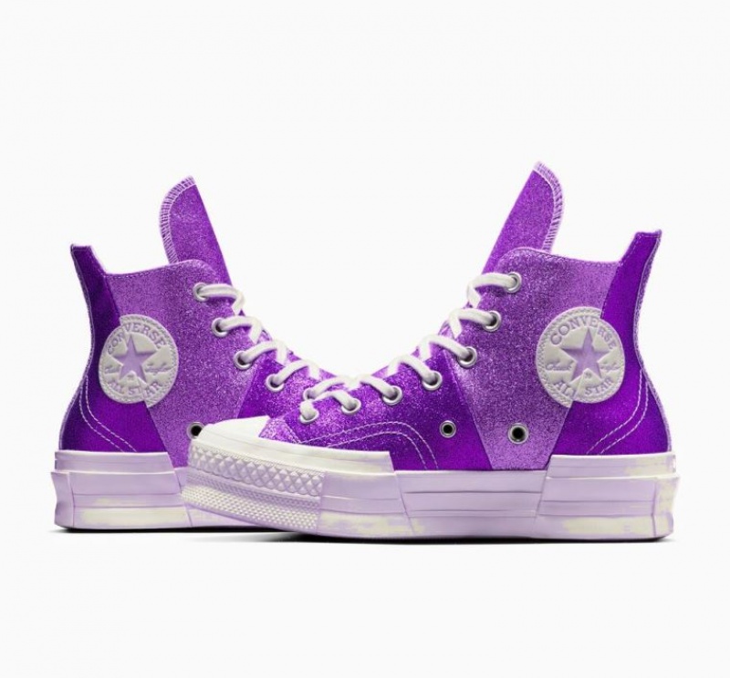 Tenis Converse Chuck 70 Plus Glitter Altos Hombre Moradas | COLOMBIA D7061Q