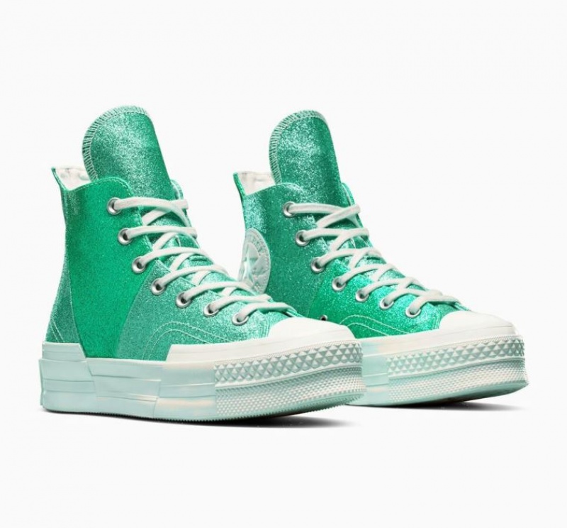 Tenis Converse Chuck 70 Plus Glitter Altos Hombre Turquesa | COLOMBIA O2938T