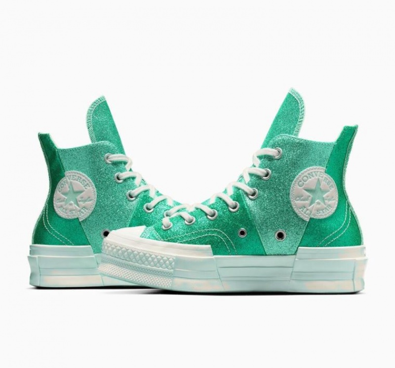 Tenis Converse Chuck 70 Plus Glitter Altos Hombre Turquesa | COLOMBIA O2938T