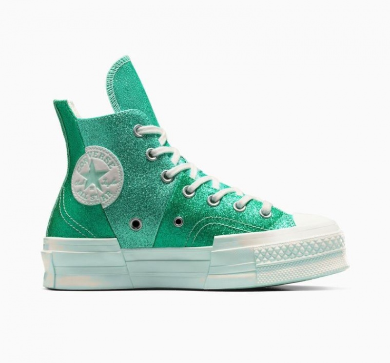 Tenis Converse Chuck 70 Plus Glitter Altos Hombre Turquesa | COLOMBIA O2938T