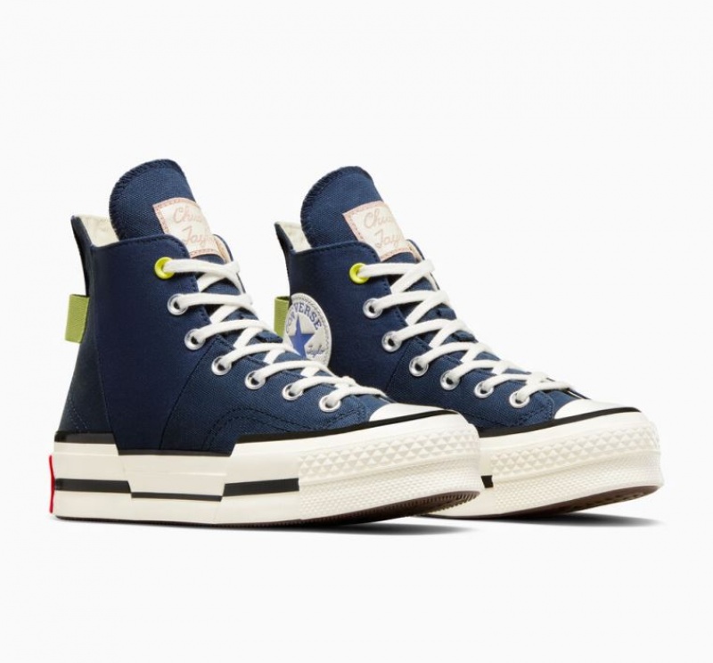 Tenis Converse Chuck 70 Plus Heel Loop Altos Mujer Azul Marino | COLOMBIA H5183O