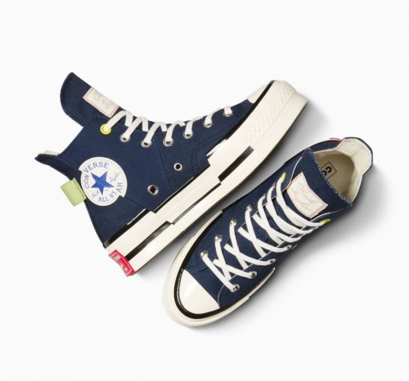 Tenis Converse Chuck 70 Plus Heel Loop Altos Mujer Azul Marino | COLOMBIA H5183O