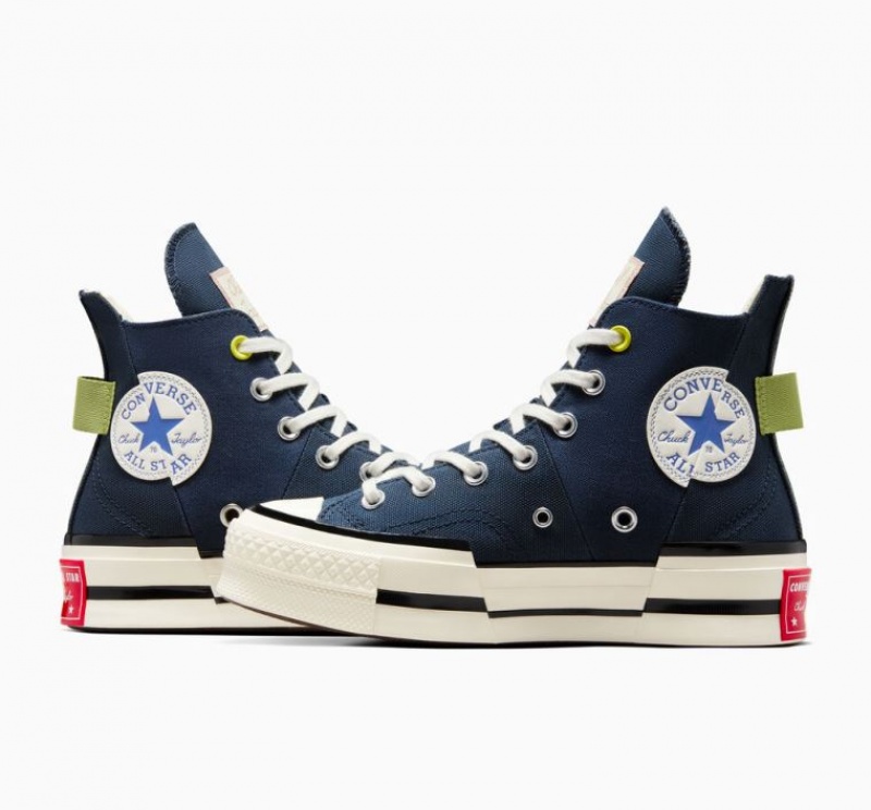 Tenis Converse Chuck 70 Plus Heel Loop Altos Mujer Azul Marino | COLOMBIA H5183O