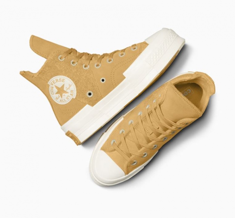 Tenis Converse Chuck 70 Plus Suede Altos Mujer Amarillo | COLOMBIA Z1640D