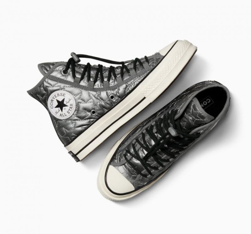 Tenis Converse Chuck 70 Quilted Altos Mujer Gris | COLOMBIA E5647G