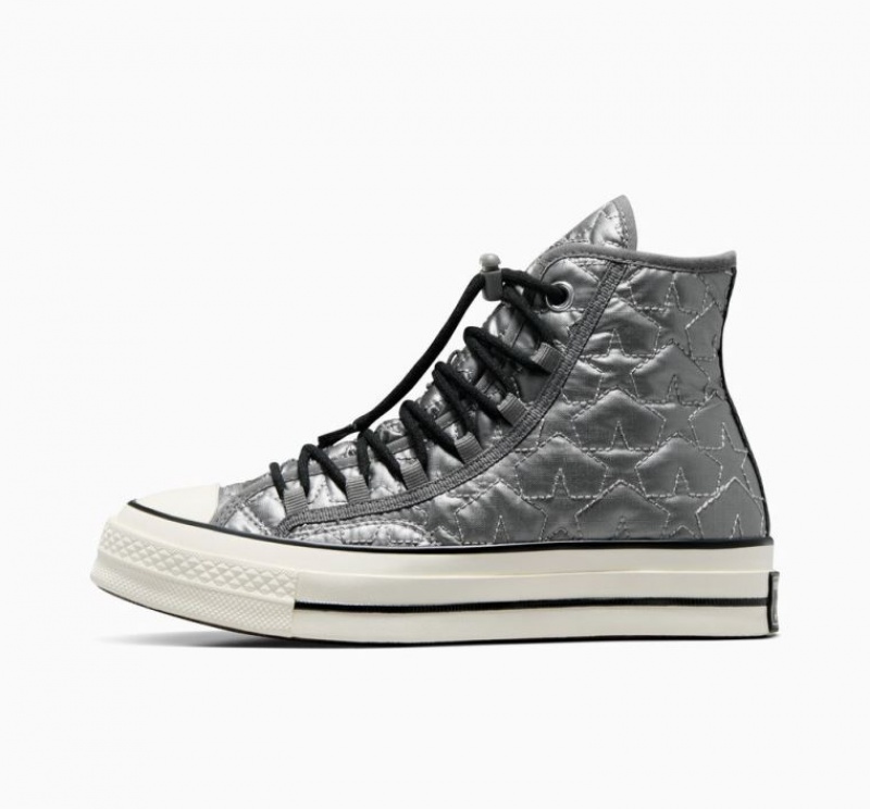 Tenis Converse Chuck 70 Quilted Altos Mujer Gris | COLOMBIA E5647G