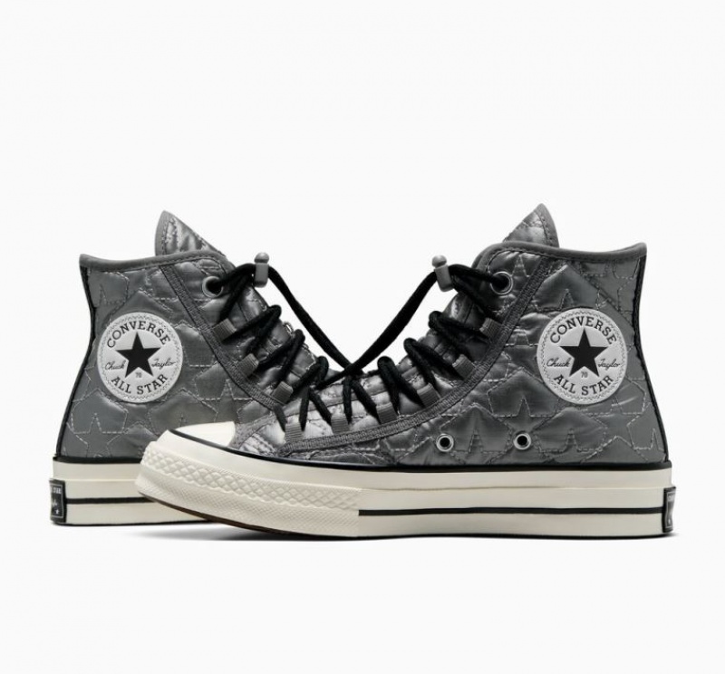 Tenis Converse Chuck 70 Quilted Altos Mujer Gris | COLOMBIA E5647G