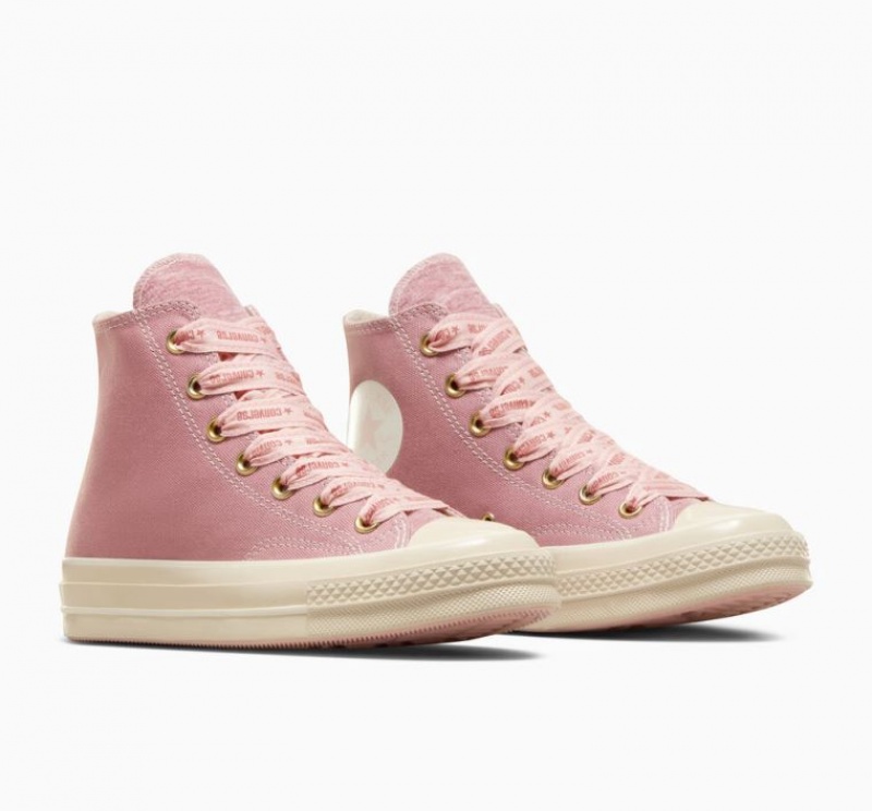 Tenis Converse Chuck 70 Ribbon Laces Altos Hombre Rosas | COLOMBIA H8760M