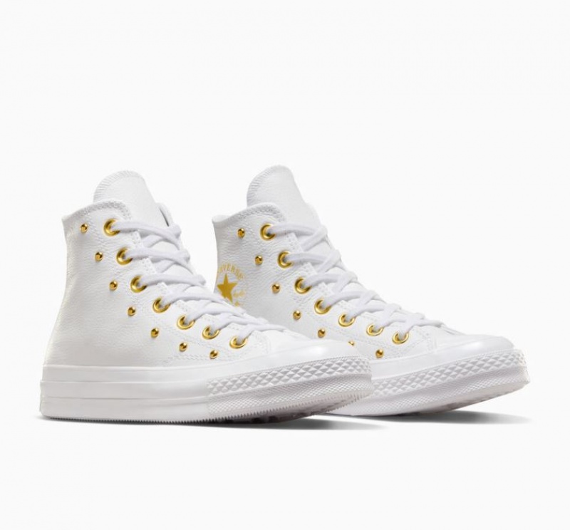 Tenis Converse Chuck 70 Star Studded Altos Mujer Blancas | COLOMBIA G4187B