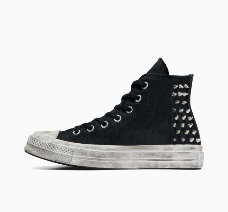 Tenis Converse Chuck 70 Studded Altos Mujer Negras | COLOMBIA D5189U