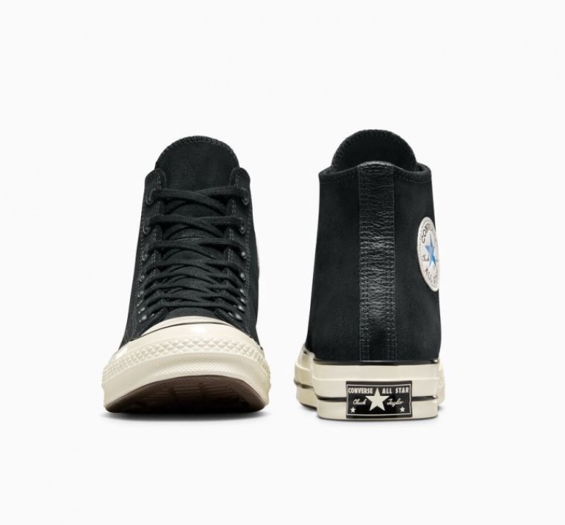 Tenis Converse Chuck 70 Suede Altos Mujer Negras | COLOMBIA M1794Z