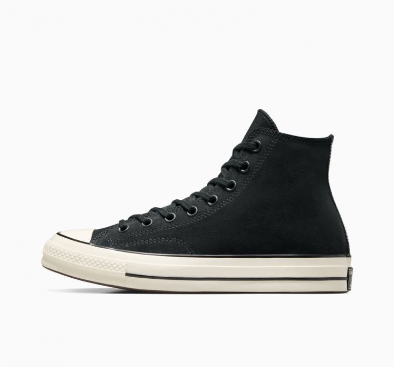 Tenis Converse Chuck 70 Suede Altos Mujer Negras | COLOMBIA M1794Z