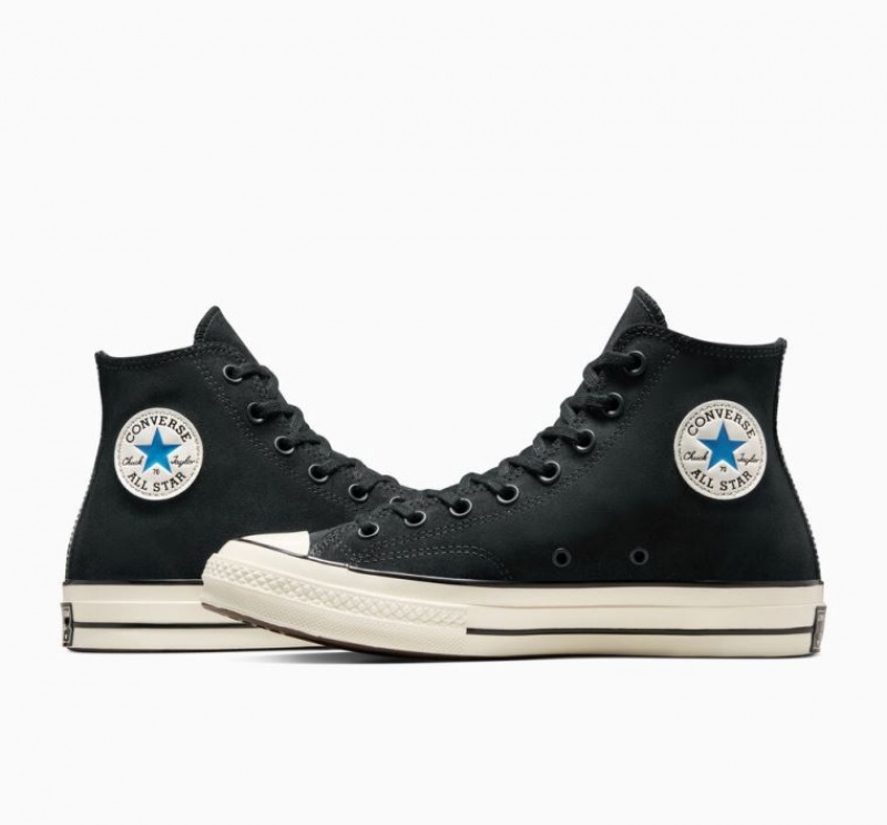 Tenis Converse Chuck 70 Suede Altos Mujer Negras | COLOMBIA M1794Z