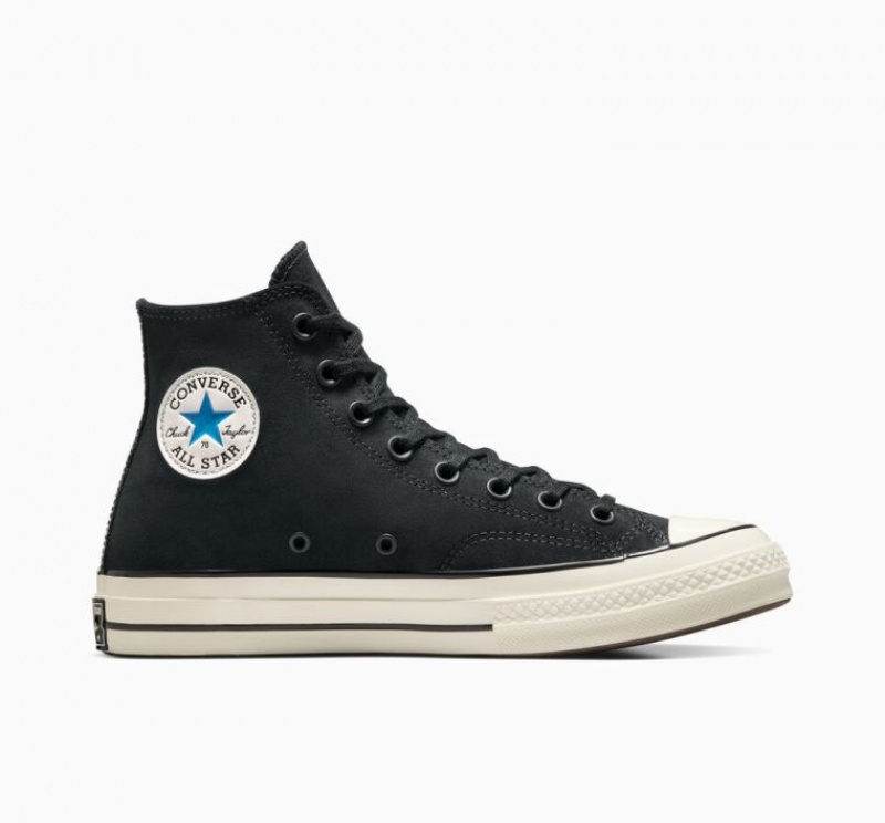 Tenis Converse Chuck 70 Suede Altos Mujer Negras | COLOMBIA M1794Z