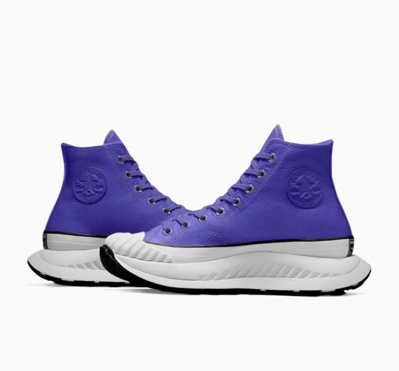 Tenis Converse Chuck Taylor 70 At-cx Leather Altos Mujer Azules | COLOMBIA X2107W