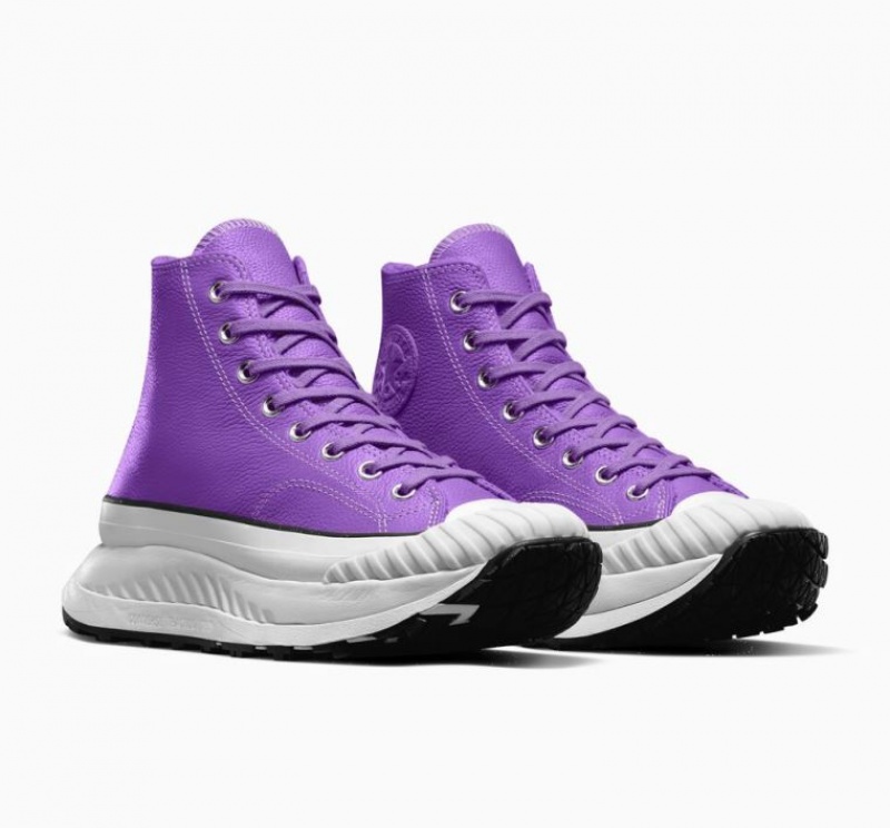 Tenis Converse Chuck Taylor 70 At-cx Leather Altos Mujer Moradas | COLOMBIA M1836Z