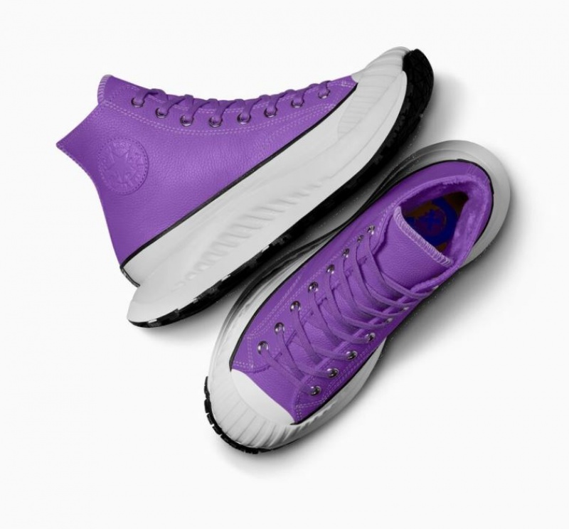 Tenis Converse Chuck Taylor 70 At-cx Leather Altos Mujer Moradas | COLOMBIA M1836Z