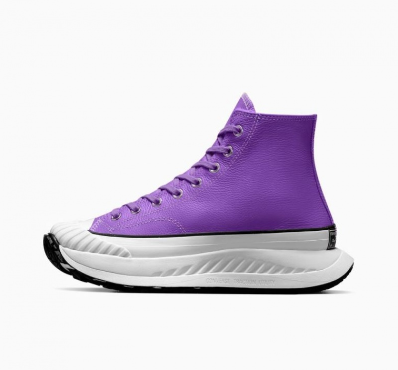 Tenis Converse Chuck Taylor 70 At-cx Leather Altos Mujer Moradas | COLOMBIA M1836Z