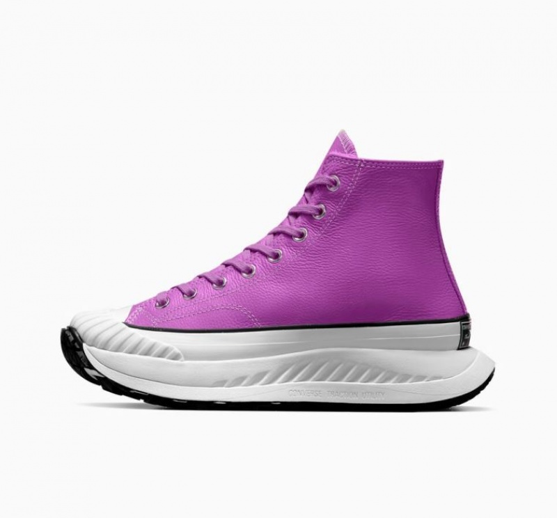 Tenis Converse Chuck Taylor 70 At-cx Leather Altos Hombre Moradas | COLOMBIA I0581Q