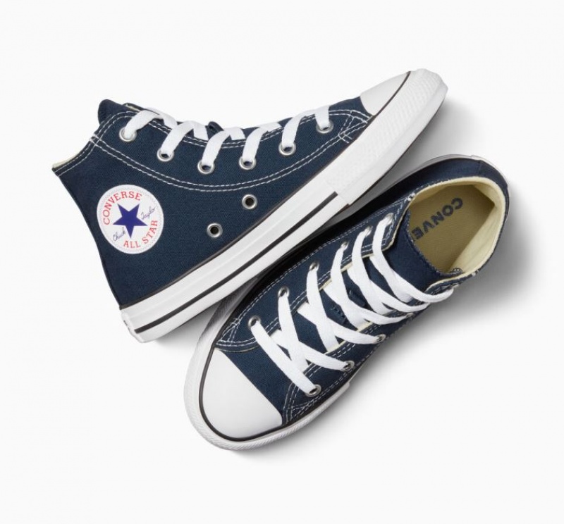 Tenis Converse Chuck Taylor All Star Altos Niños Azul Marino | COLOMBIA Z9031K