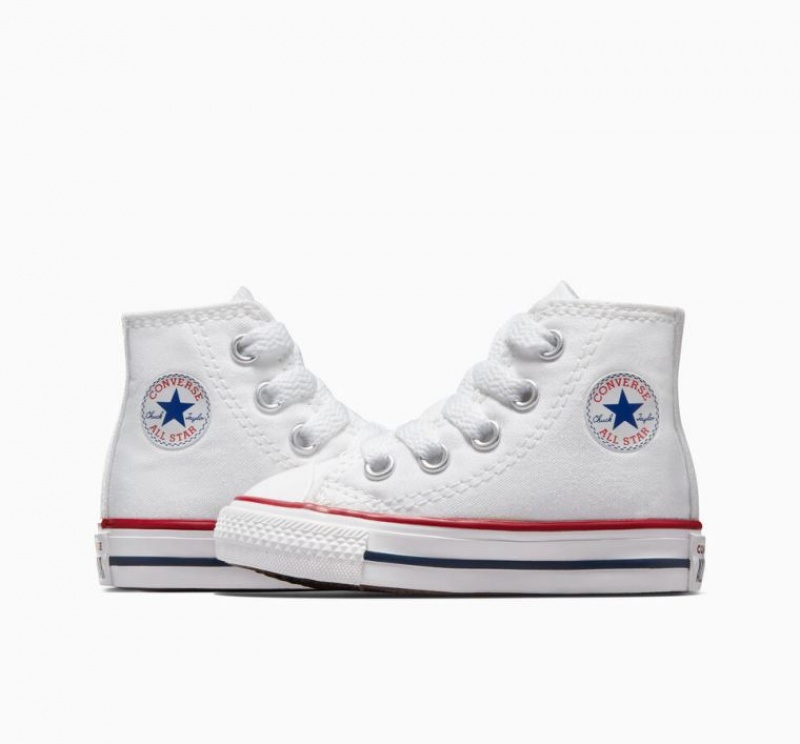 Tenis Converse Chuck Taylor All Star Altos Niños Blancas | COLOMBIA X7193E