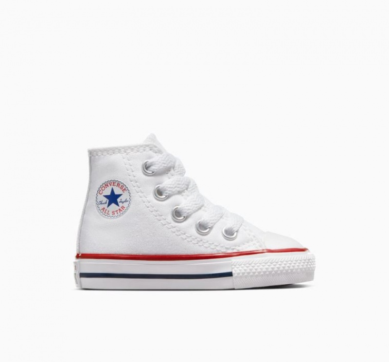 Tenis Converse Chuck Taylor All Star Altos Niños Blancas | COLOMBIA X7193E