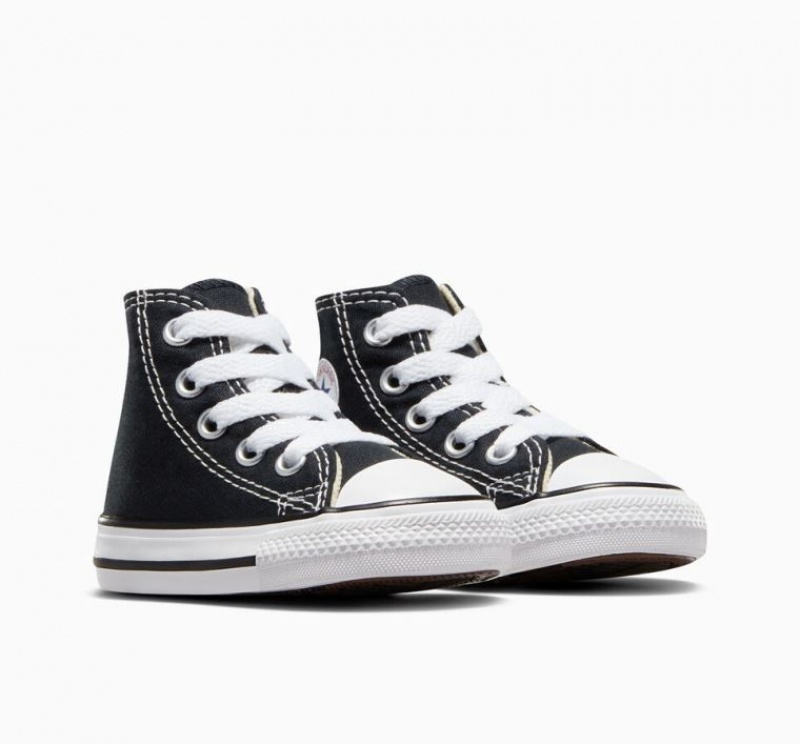 Tenis Converse Chuck Taylor All Star Altos Niños Negras | COLOMBIA D7645A