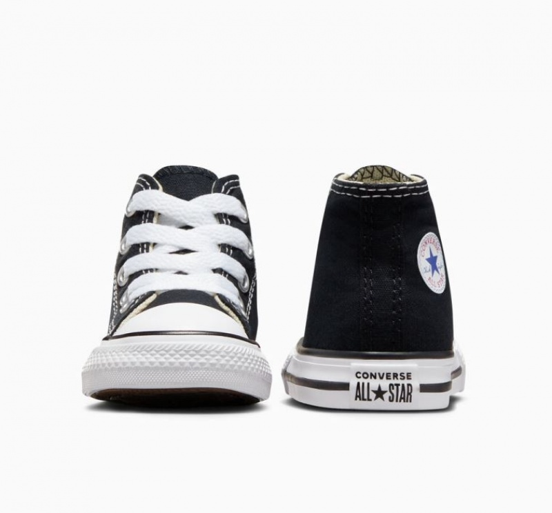 Tenis Converse Chuck Taylor All Star Altos Niños Negras | COLOMBIA D7645A