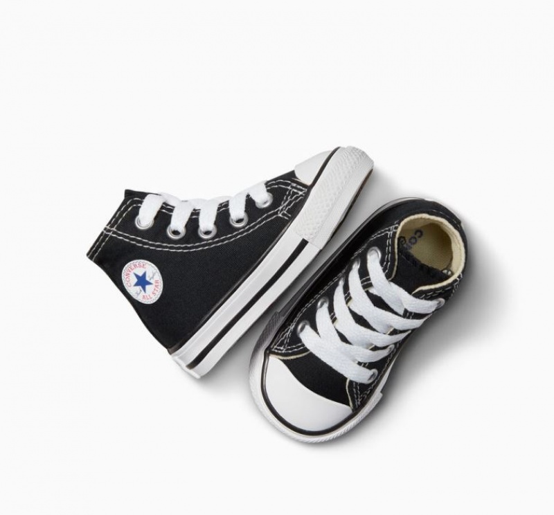 Tenis Converse Chuck Taylor All Star Altos Niños Negras | COLOMBIA D7645A