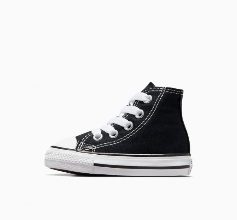 Tenis Converse Chuck Taylor All Star Altos Niños Negras | COLOMBIA D7645A