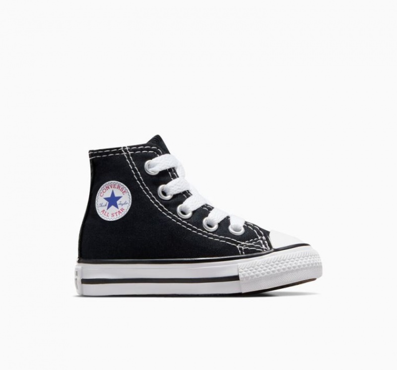 Tenis Converse Chuck Taylor All Star Altos Niños Negras | COLOMBIA D7645A