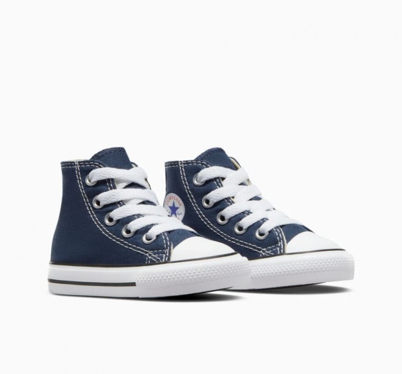 Tenis Converse Chuck Taylor All Star Altos Niños Azul Marino | COLOMBIA H7034T