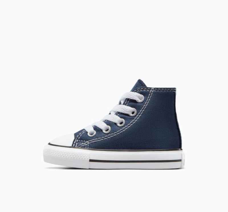 Tenis Converse Chuck Taylor All Star Altos Niños Azul Marino | COLOMBIA H7034T