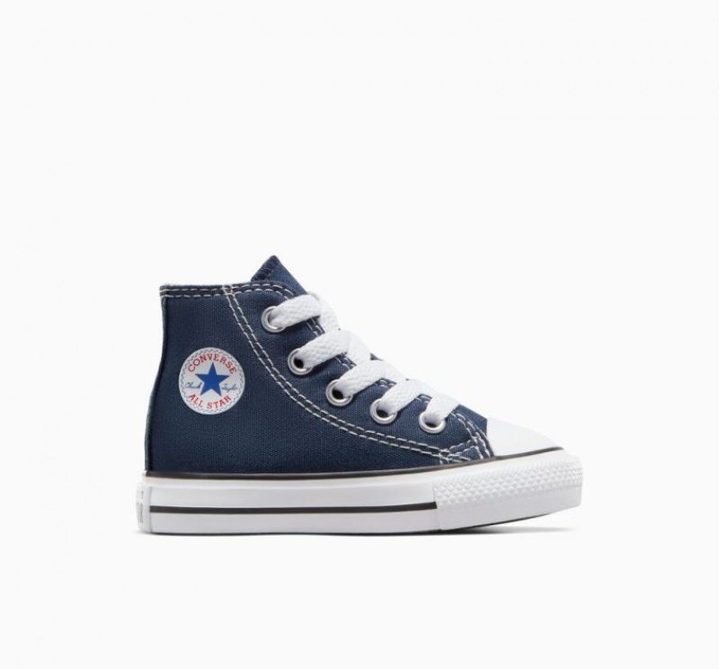 Tenis Converse Chuck Taylor All Star Altos Niños Azul Marino | COLOMBIA H7034T