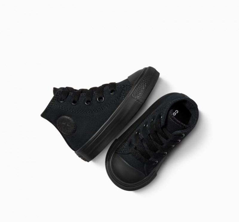 Tenis Converse Chuck Taylor All Star Altos Niños Negras | COLOMBIA Z4360J