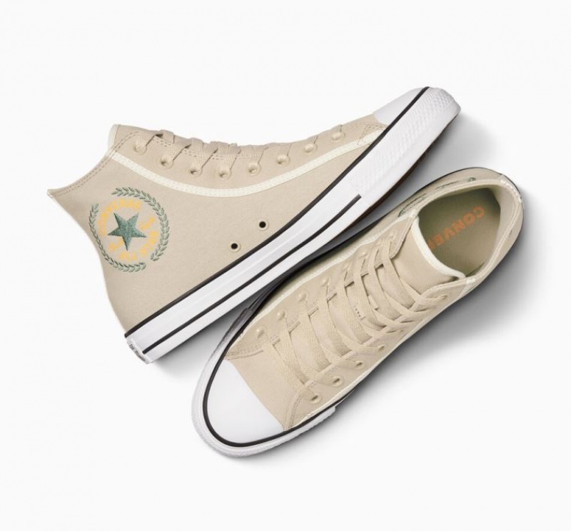 Tenis Converse Chuck Taylor All Star Altos Mujer Beige | COLOMBIA N3605A