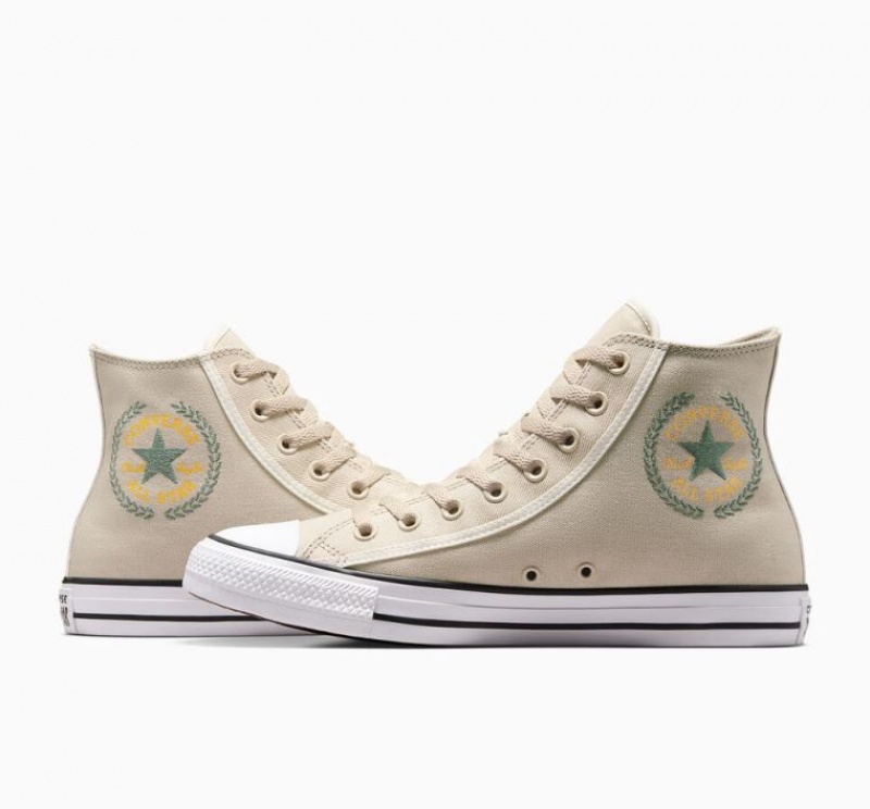 Tenis Converse Chuck Taylor All Star Altos Mujer Beige | COLOMBIA N3605A