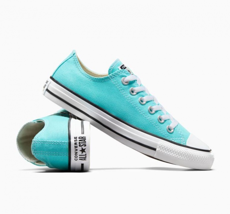 Tenis Converse Chuck Taylor All Star Bajos Mujer Azules | COLOMBIA B6479O