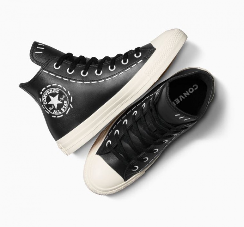 Tenis Converse Chuck Taylor All Star Bold Stitch Altos Mujer Negras | COLOMBIA I6923Q