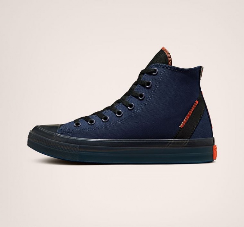 Tenis Converse Chuck Taylor All Star CX Stretch Canvas Altos Hombre Azul Marino | COLOMBIA L2610D