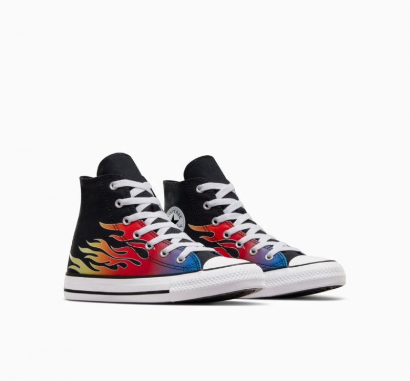 Tenis Converse Chuck Taylor All Star Cars Altos Niños Negras Multicolor | COLOMBIA G8614P