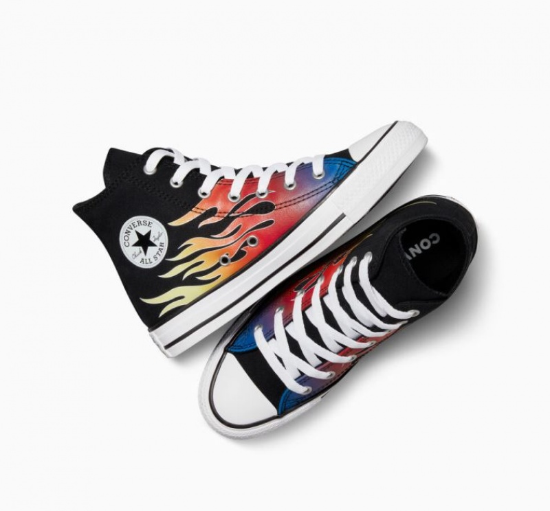 Tenis Converse Chuck Taylor All Star Cars Altos Niños Negras Multicolor | COLOMBIA G8614P