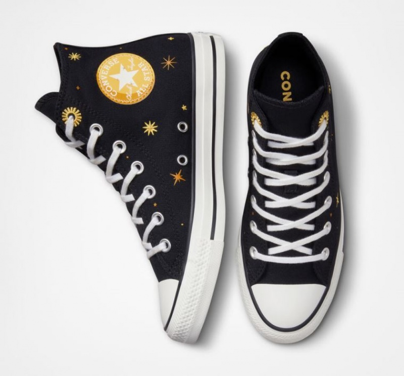 Tenis Converse Chuck Taylor All Star Celestial Altos Mujer Negras | COLOMBIA M3719B