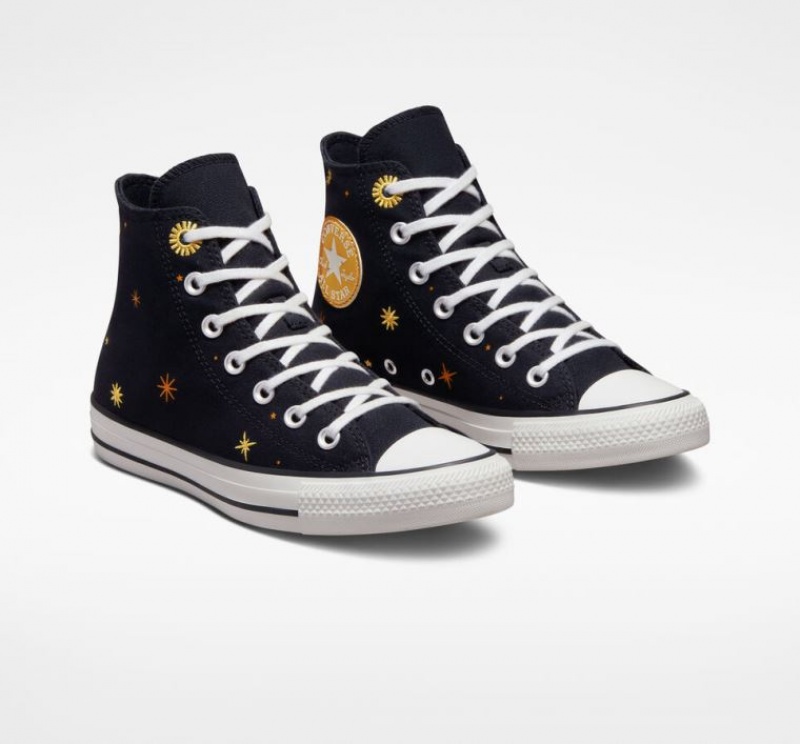 Tenis Converse Chuck Taylor All Star Celestial Altos Mujer Negras | COLOMBIA M3719B