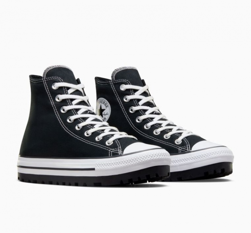 Tenis Converse Chuck Taylor All Star City Trek Altos Mujer Negras | COLOMBIA K4850B