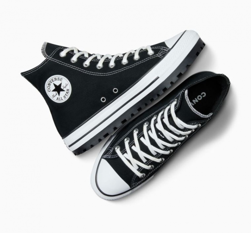 Tenis Converse Chuck Taylor All Star City Trek Altos Mujer Negras | COLOMBIA K4850B