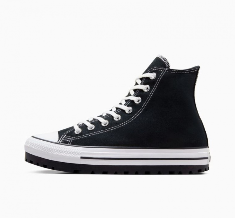 Tenis Converse Chuck Taylor All Star City Trek Altos Mujer Negras | COLOMBIA K4850B