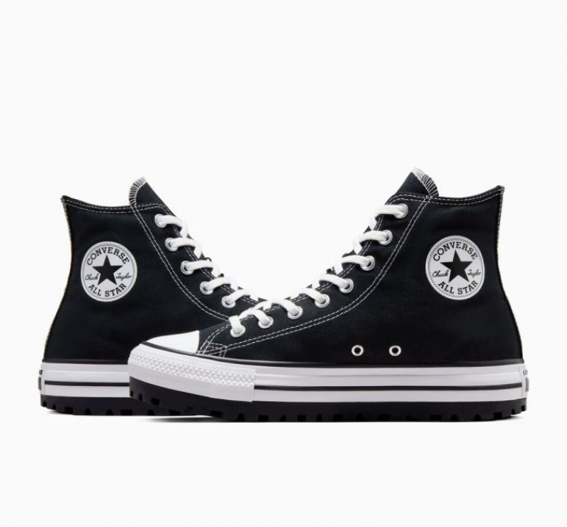 Tenis Converse Chuck Taylor All Star City Trek Altos Mujer Negras | COLOMBIA K4850B